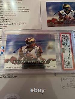 Tom Brady autographed crown royale rookie card Rare