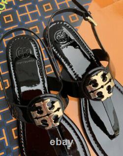 Tory Burch NIB Claire Bryce Flat Thong Sandals Patent Leather Rare Sz 8