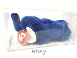 Ty Beanie Baby Rare 3rd 1st Gen Tag Royal Blue Peanut TBB Authenticated MWMT-MQ