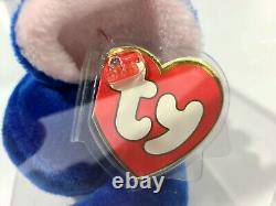 Ty Beanie Baby Rare 3rd 1st Gen Tag Royal Blue Peanut TBB Authenticated MWMT-MQ