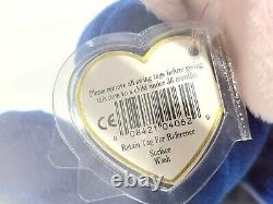 Ty Beanie Baby Rare 3rd 1st Gen Tag Royal Blue Peanut TBB Authenticated MWMT-MQ