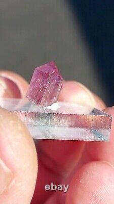 Ultra Rare Purple Pink Orange Imperial Topaz 8 Carats From Ouro Preto, Brazil