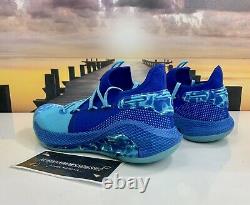 Under Armour Curry 6 Breakthrough Light Blue Royal Blue Limited Rare Size 8.5