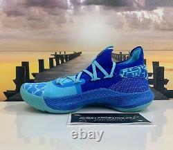 Under Armour Curry 6 Breakthrough Light Blue Royal Blue Limited Rare Size 8.5