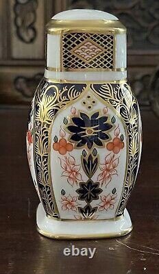 VERY RARE! Royal Crown Derby Old Imari Salt/pepper/- In Factory Package