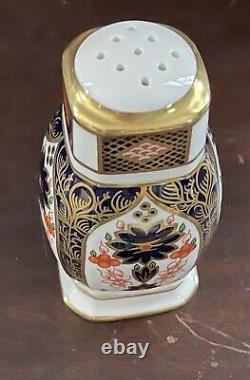 VERY RARE! Royal Crown Derby Old Imari Salt/pepper/- In Factory Package