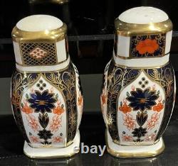 VERY RARE! Royal Crown Derby Old Imari Salt/pepper/- In Factory Package