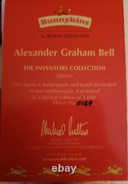 VERY Rare New Bunnykin Royal Doulton Alexander Graham Bell 02 Lmtd Ed 1000 NIB