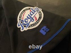 VINTAGE New AUTHENTIC KANSAS CITY ROYALS BLACK JERSEY Size 52 Russell VERY RARE