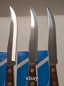 VINTAGE Robinson Royal Chef Stainless Steak Knives Lot Of 9 NEW! Rare Find