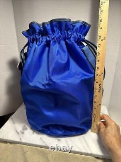VTG Emilo Pucci Backpack Sack Drawstring Nylon/ Leather Trim NWT Rare Find