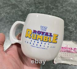Vintage 1990 Royal Rumble Coffee / Tea Mug with Hot Chocolate Packet VERY RARE