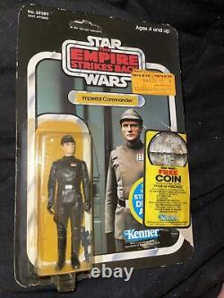 Vintage Star Wars Kenner 1981 ESB Imperial Commander Unpunched Rare 45 Back MOC