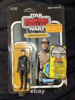 Vintage Star Wars Kenner 1981 ESB Imperial Commander Unpunched Rare 45 Back MOC