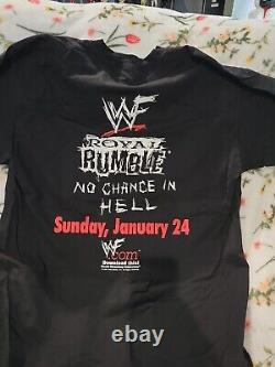 Vintage WWF ROYAL RUMBLE Austin Shirt No Chance In Hell 1999 RARE Stone Cold WWE