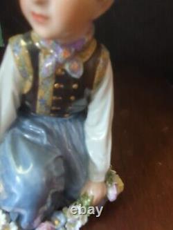 Vintage royal copenhagen Rare Amager Boy Figurine Carl Martin Hansen 12414