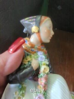 Vintage royal copenhagen Rare Amager Fano Girl Figurine Carl Martin Hansen 12412