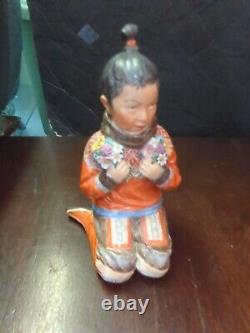 Vintage royal copenhagen Rare Greenland Girl Figurine Carl Martin Hansen 12415